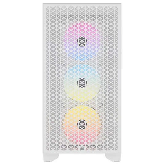 3000D RGB AIRFLOW White Mid-Tower Case 2x 3.5'' 2x 2.5'' Drive Bays Up - view 2