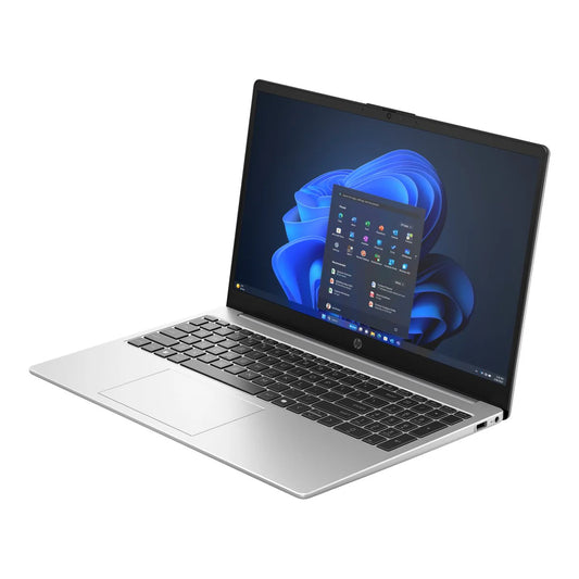 HP 250R G10 15.6 inch silver notebook with Intel Core 3 100U, 8GB RAM, 512GB SSD and Windows 11 Pro for business and everyday use