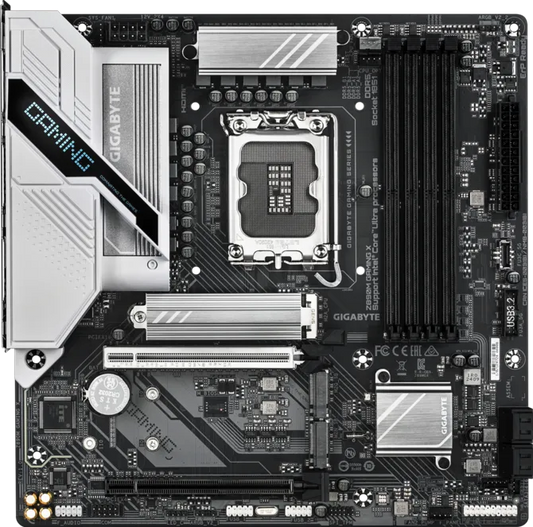 GIGABYTE Z890M GAMING X Intel Z890 LGA1851 Micro-ATX DDR5 motherboard with 3 M.2 slots HDMI dual DisplayPort Realtek 2.5GbE LAN and USB Type-C