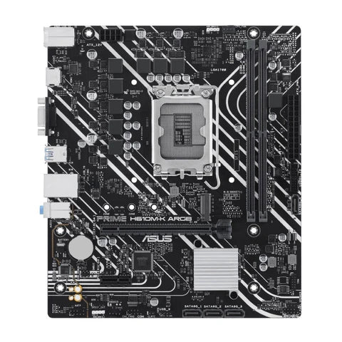 ASUS PRIME H610M-K ARGB Intel LGA1700 mATX motherboard with DDR4 support for 12th and 13th Gen Intel CPUs