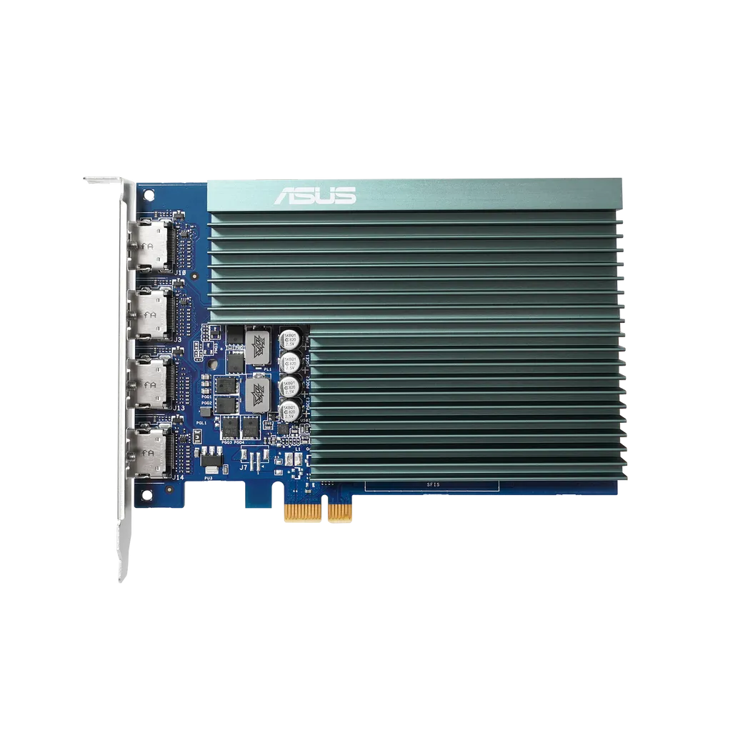 ASUS NVIDIA 2GB GDDR5 graphics card PCIe 2.0 x1 4x HDMI multi-monitor support