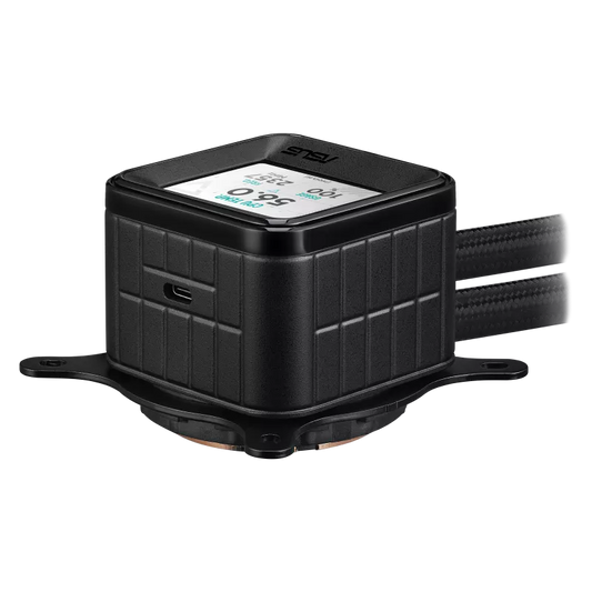 ASUS Prime LC 360 ARGB LCD all-in-one liquid cooler with vibrant ARGB lighting and integrated LCD screen