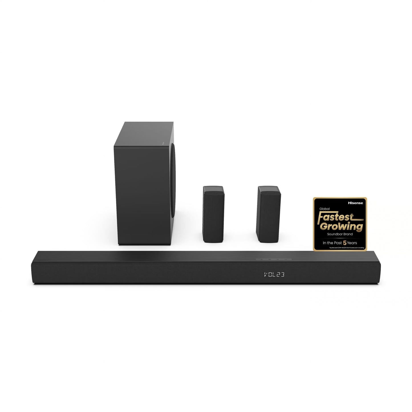 Hisense 5.1 channel 580W Dolby Atmos soundbar with wireless subwoofer Bluetooth surround sound system