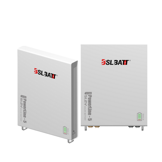 BSLBATT PowerLine-5 51.2V 100Ah LiFePO4 Lithium Solar Battery | Wall-Mounted LiFePO4 Energy Storage for Home and Commercial Solar Systems | Renewable energy storage | Off-grid solar battery