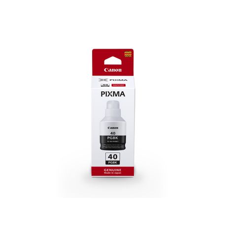 Canon GI-40 Black Ink Bottle – high yield black pigment ink for Canon PIXMA G-series printers