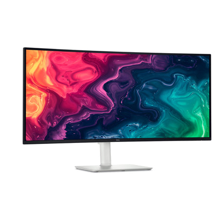 “Dell 34-inch WQHD Curved Monitor – angled front side view with curved screen”