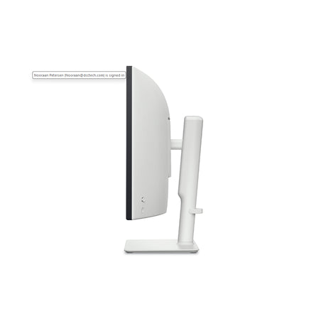 “Dell 34-inch WQHD Curved Monitor – slim side profile view of curved design”