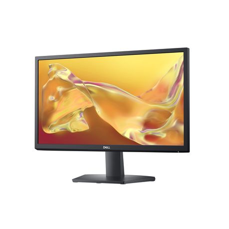 Angled front view of Dell SE2225H 21.5 inch monitor with slim bezels and vibrant display