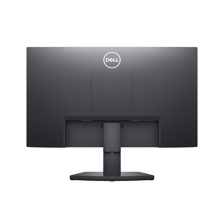 Rear view of 21.5-inch FHD VA LED monitor showing ports and stand mount