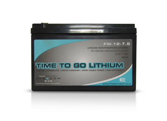 Freedom Won LiFePO4 Lithium Ion 12V - 7.5AH - FW 12-7.5