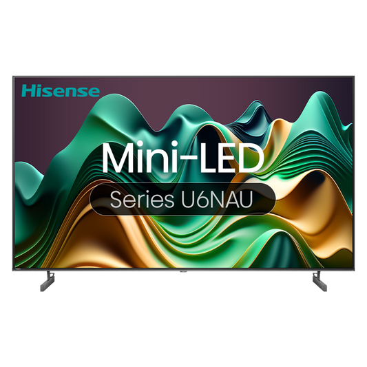 Hisense 55-inch U6NAU MiniLED 4K Smart TV HDR Dolby Vision sleek design