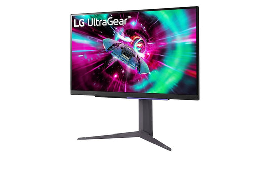 LG 27GR93U UltraGear 27-inch 4K UHD IPS gaming monitor with 144Hz refresh rate, 1ms response time, HDMI and DisplayPort connectivity.