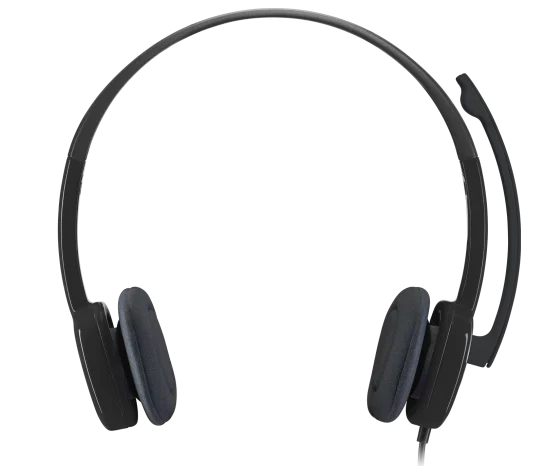 Logitech H151 Wired Stereo Headset Black with Microphone