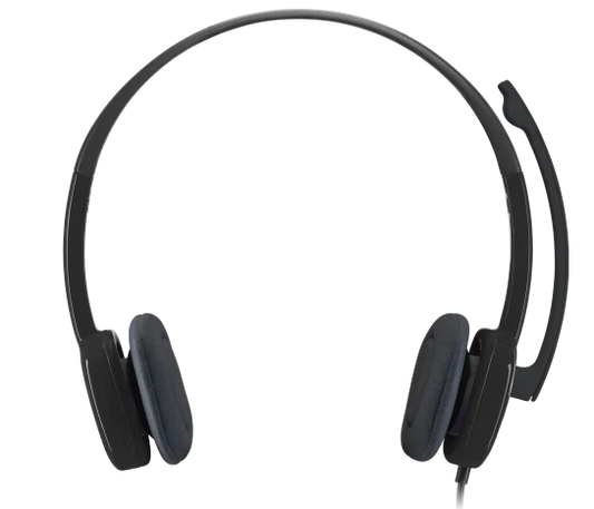 Logitech H151 Wired Stereo Headset Black with Microphone