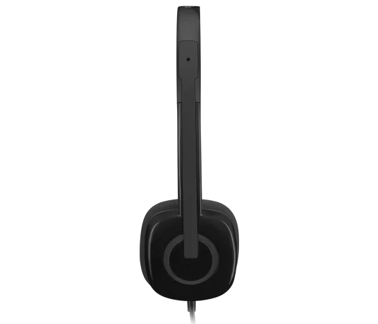 Side view of Logitech H151 Wired Headset with adjustable headband