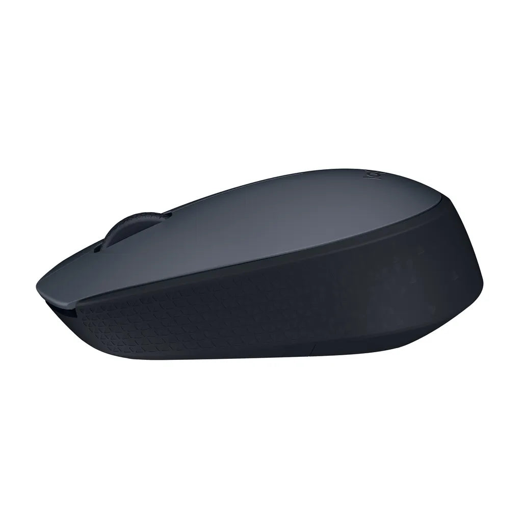 Side profile of Logitech M170 Wireless Mouse (Grey) showing contoured shape and comfortable grip
