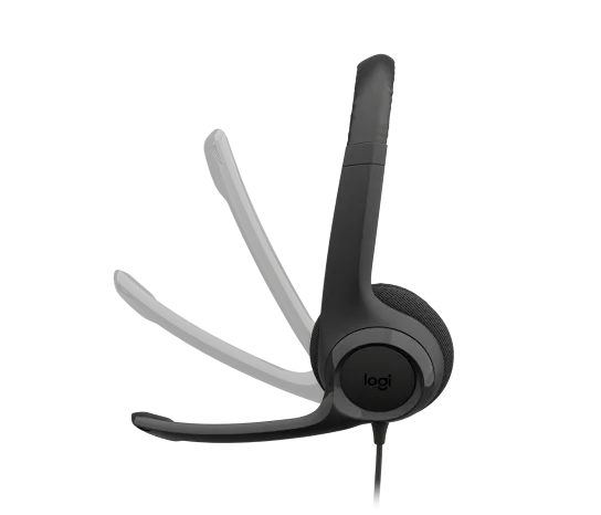 Logitech H390 USB-C Stereo Headset Black with noise-cancelling microphone