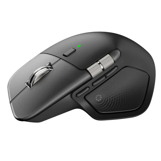 “Logitech MX Master 4 Wireless Mouse in graphite with USB-C Bolt receiver and ergonomic design”