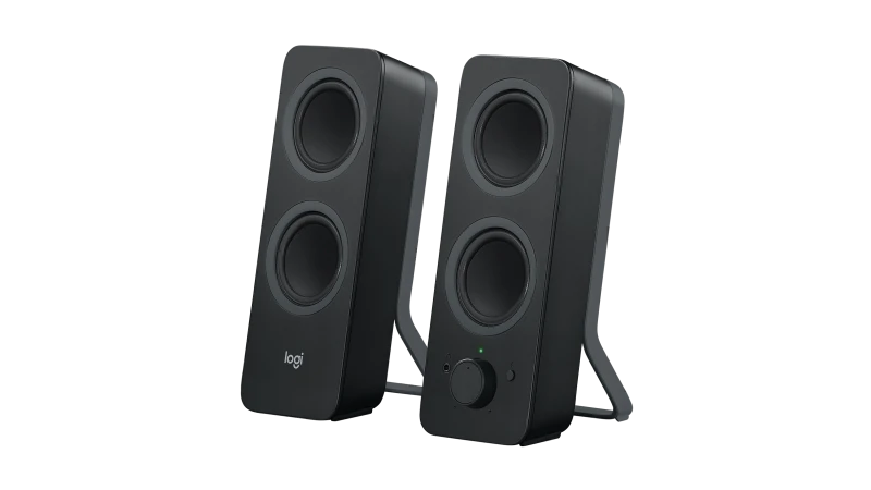 Logitech Z207 Wireless Bluetooth Speakers in black with 2.0 stereo sound and compact design