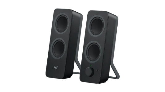Logitech Z207 Wireless Bluetooth Speakers in black with 2.0 stereo sound and compact design