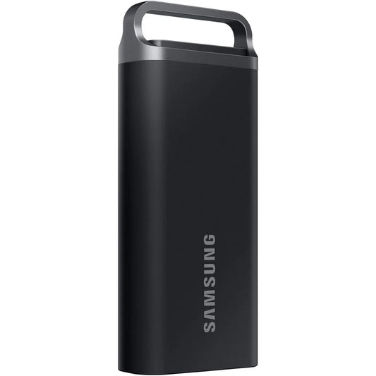 Samsung T5 EVO Portable SSD 8TB front view showing compact black design