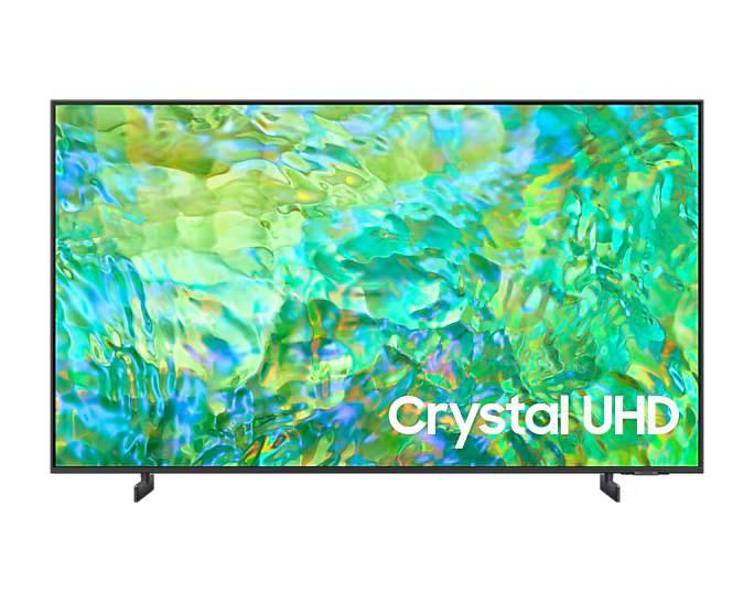 Front view of Samsung UA55U8000 55-inch Crystal UHD 4K Smart TV displaying vibrant colors on screen