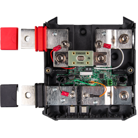 Rear view of Victron Energy Lynx Shunt VE.Can M8 showing VE.Can ports and power connections