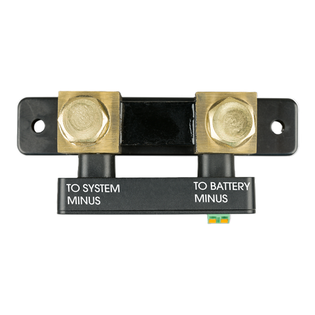 Detailed top view of SmartShunt 300A compact all-in-one battery monitor