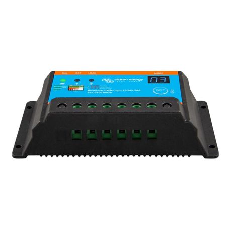Victron BlueSolar PWM-Light 12/24V 30A solar charge controller with automatic load disconnect and timer-controlled lighting
