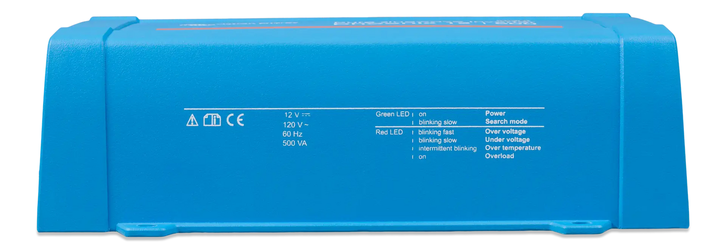 Victron Pure Sinewave Phoenix Inverter 12/500 230V VE.Direct IEC label close-up