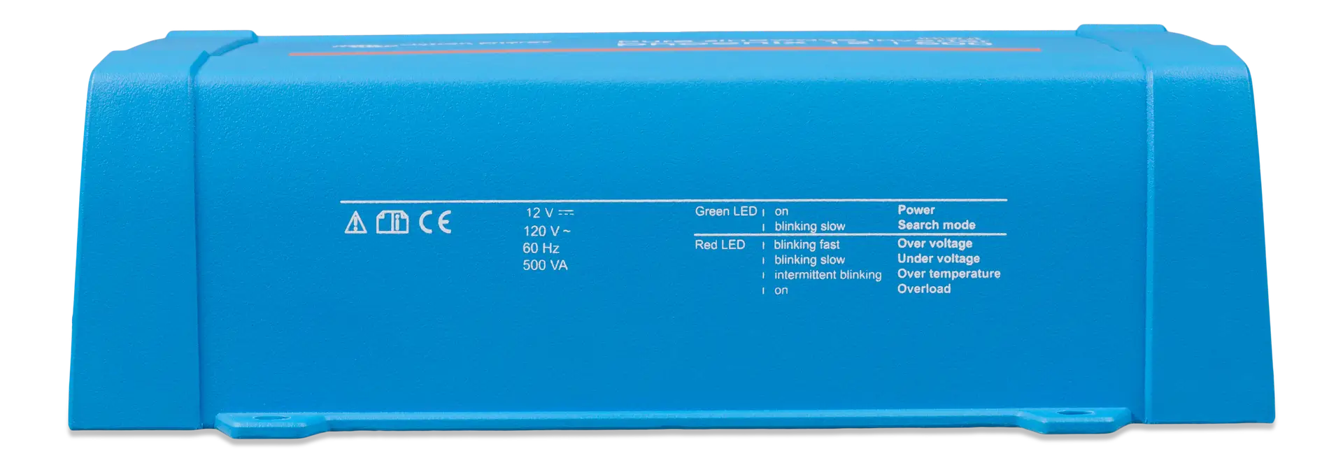 Victron Pure Sinewave Phoenix Inverter 12/500 230V VE.Direct IEC label close-up