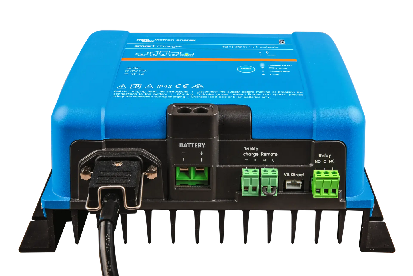 Victron Phoenix Smart IP43 12/30(1+1) 230V charger with connection terminals