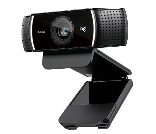 Logitech C922 HD Pro Webcam with dual microphones and 1080p Full HD streaming capability