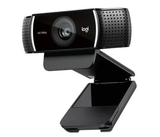 Logitech C922 HD Pro Webcam with dual microphones and 1080p Full HD streaming capability