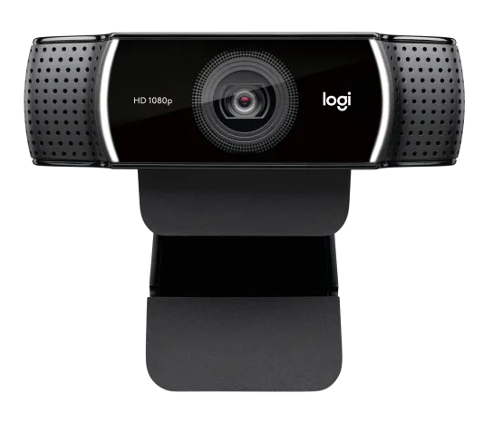 Logitech C922 HD Pro Webcam with dual microphones and 1080p Full HD streaming capability