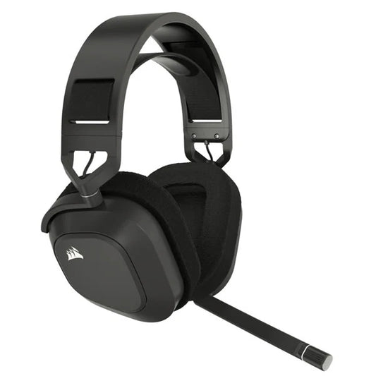 Corsair HS80 RGB wireless premium gaming headset black Dolby Atmos headphones with microphone and RGB lighting