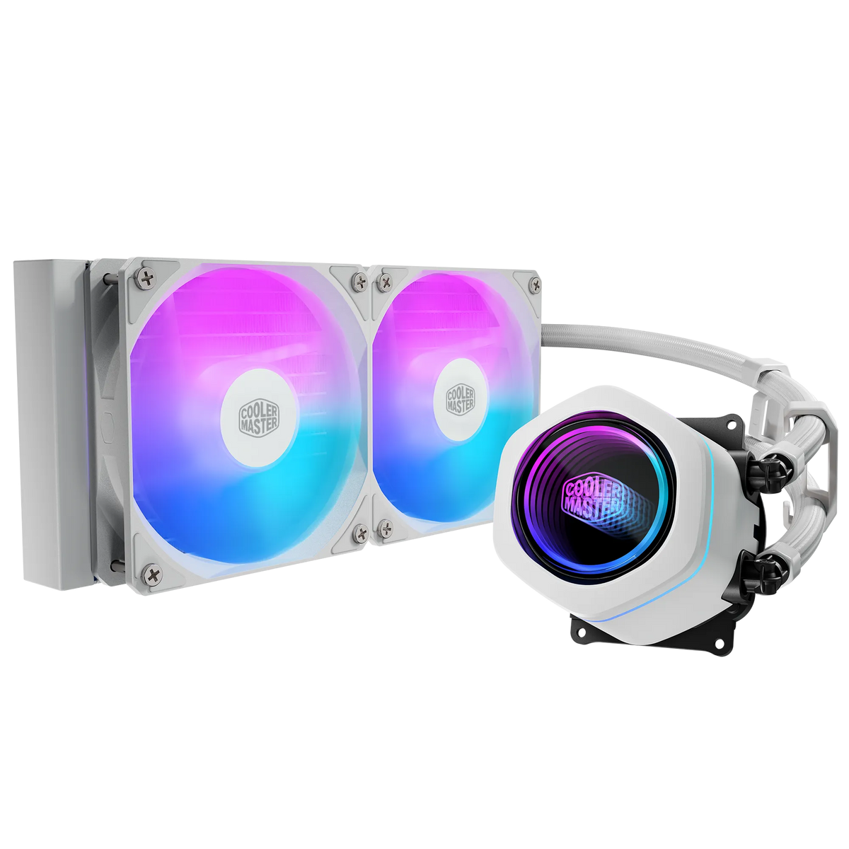 Cooler Master MasterLiquid Core Nex 240 white AIO CPU cooler – product view