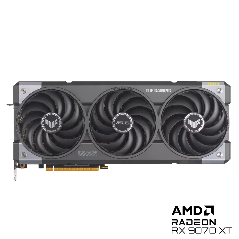 ASUS TUF Gaming Radeon RX 9070 XT OC Edition 16GB GDDR6 graphics card for high-end 1440p and 4K gaming
