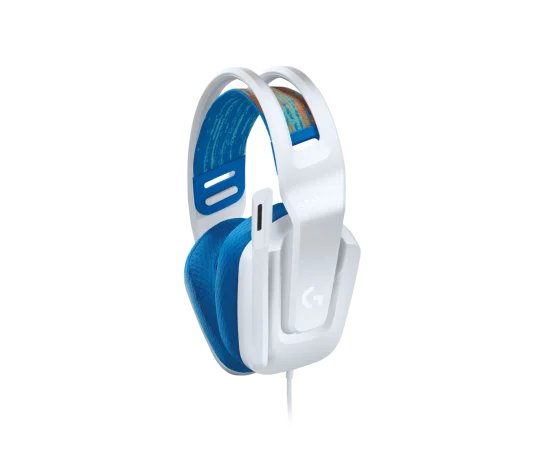 Logitech G335 Wired Gaming Headset White – lightweight on-ear headphones with built-in microphone