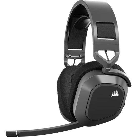 Corsair HS80 RGB wireless gaming headset black Dolby Atmos gaming headphones with microphone RGB lighting