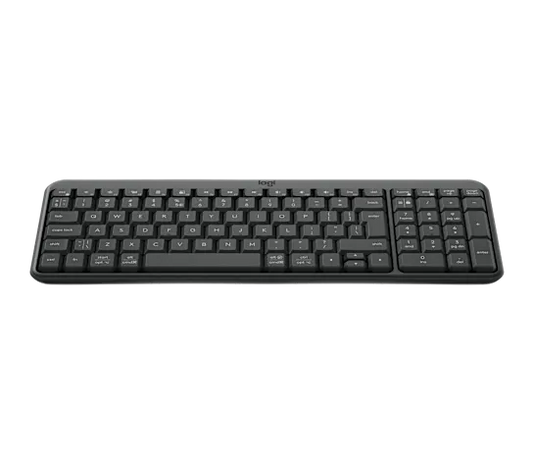 Logitech K250 Wireless Bluetooth Keyboard in graphite with full-size layout and number pad