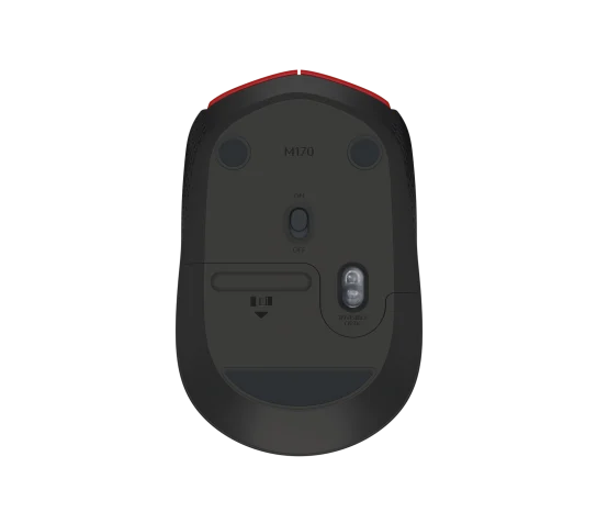 Logitech M171 Wireless Mouse (Red) with USB nano receiver for wireless plug-and-play connection