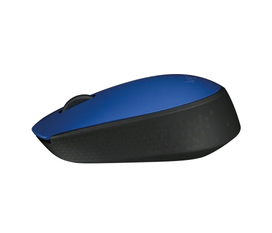 Side profile of Logitech M171 Wireless Mouse showing contoured shape and comfortable grip