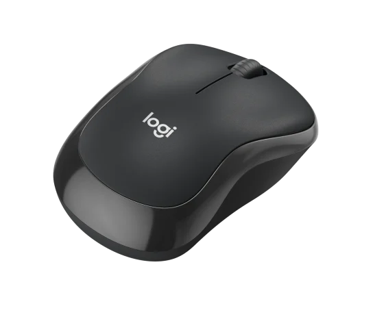 Side profile of Logitech M240 Silent Bluetooth Mouse showing curved shape and comfortable grip