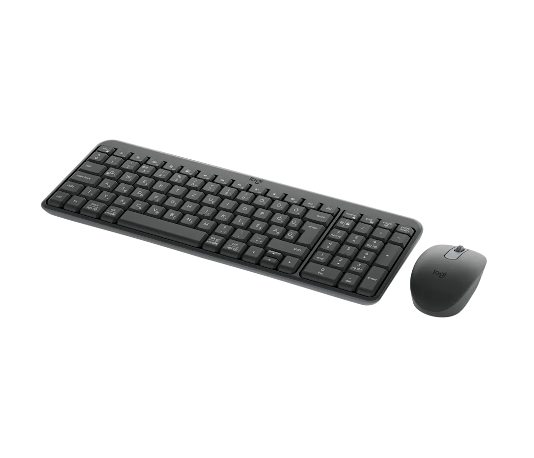 Logitech MK250 wireless keyboard and mouse combo with compact full-size keyboard and comfortable optical mouse, designed for reliable everyday computing and clutter-free wireless connectivity.