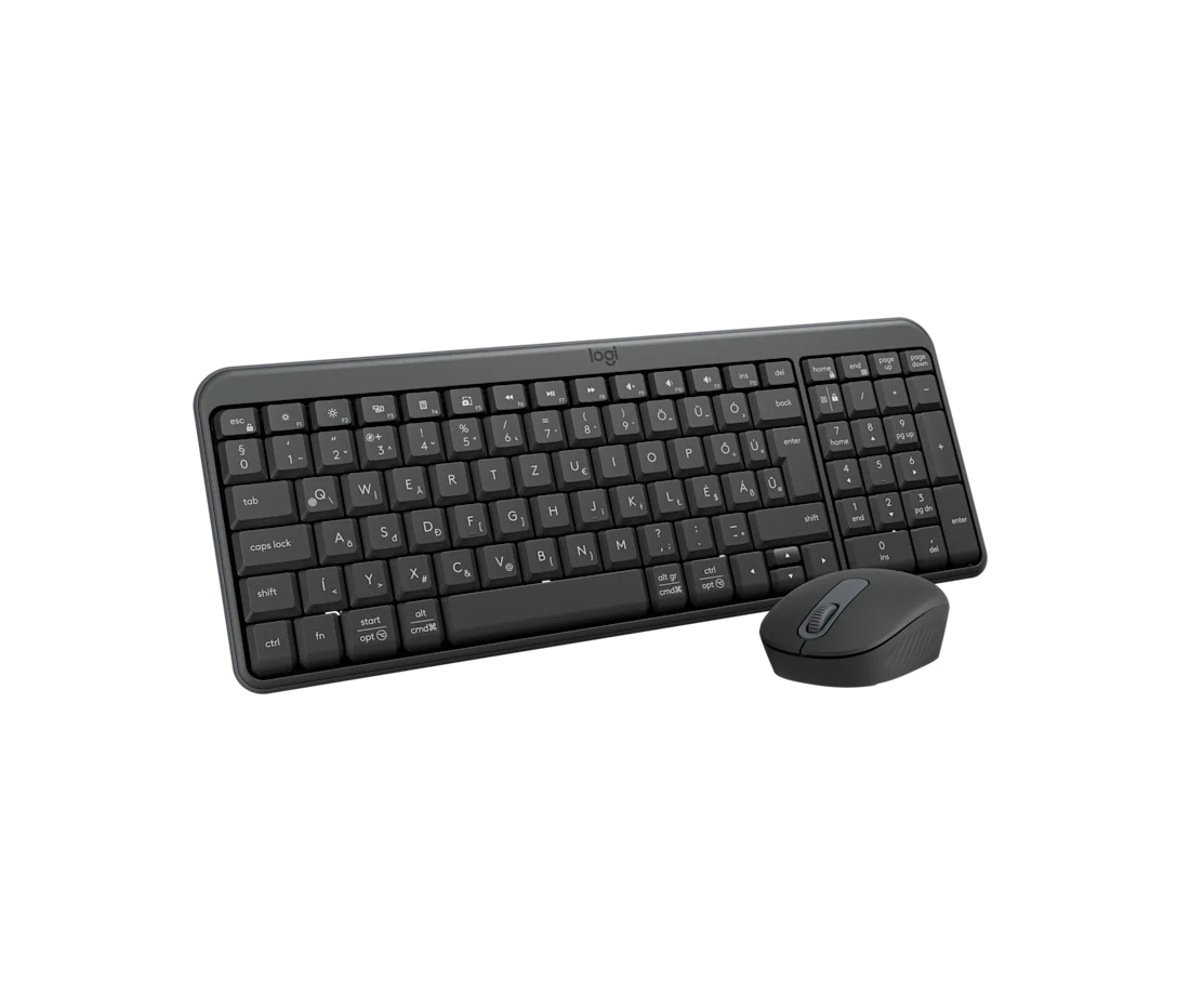Logitech MK250 wireless keyboard and mouse combo with compact full-size keyboard and comfortable optical mouse, designed for reliable everyday computing and clutter-free wireless connectivity.