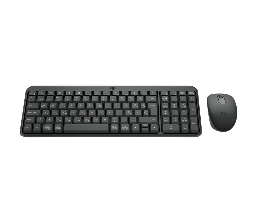 Logitech MK250 wireless keyboard and mouse combo with compact full-size keyboard and comfortable optical mouse, designed for reliable everyday computing and clutter-free wireless connectivity.