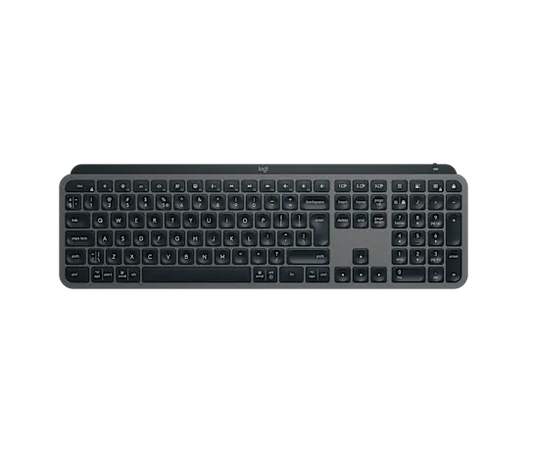 Logitech MX Keys S Wireless Keyboard in graphite with compact design and backlit keys