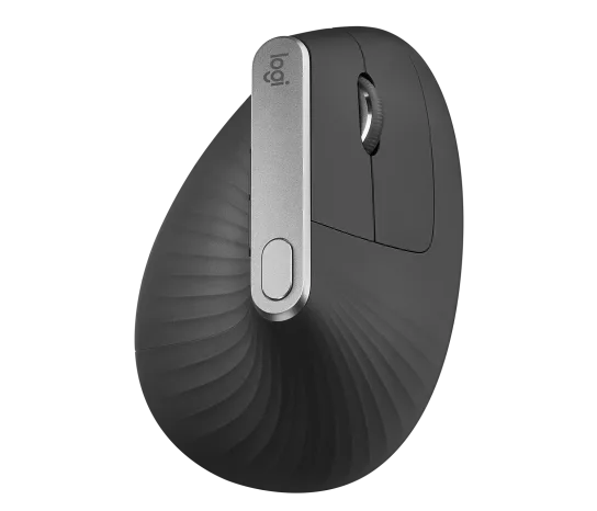 Logitech MX Vertical Advanced Ergonomic Mouse in graphite with natural handshake design