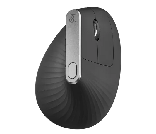 Logitech MX Vertical Advanced Ergonomic Mouse in graphite with natural handshake design